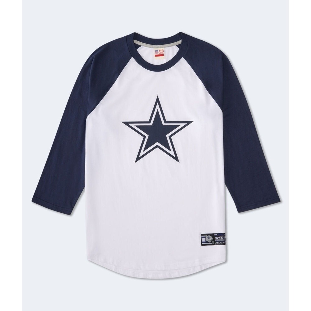 Dallas Cowboys Unisex Adult's Ultra Game Relaxed Raglan Tee White Large NWT